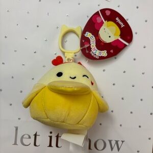 Squishmallows Valentines Day 2026 Junie Banana 3.5” Bag Clip
